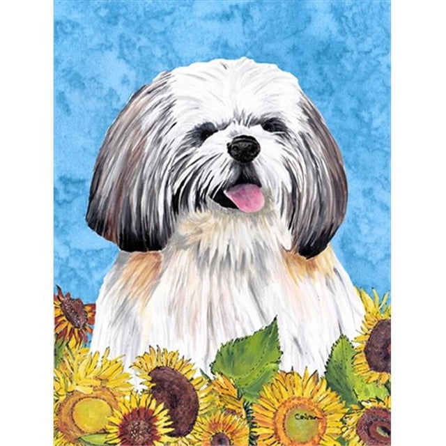 Carolines Treasures SC9075CHF Shih Tzu Drapeau Toile Maison Taille