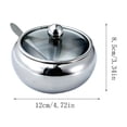 thumbnail image 2 of Large Capacity Stainless Steel Mixing Bowl with Tempered Glass Lid and Included Measuring Spoon for Kitchen Baking and Food Prep, 2 of 4