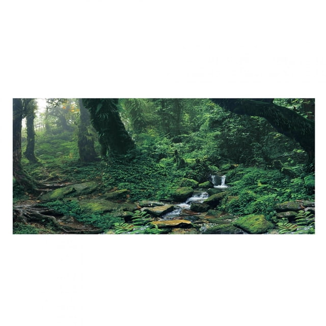 <p>High Transparency Fish Poster, PVC Green Woods Green Aquarium Background Poster, For Aquarium Fish </p>