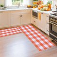 thumbnail image 1 of Dvkptbk Fall Outdoor Rug Set Halloween Thanksgiving Decor Rug Orange Plaid Outdoor Rug Check Rug Layered Doormats for Front Door Porch Farmhouses Entryway Patio Rugs, 1 of 7