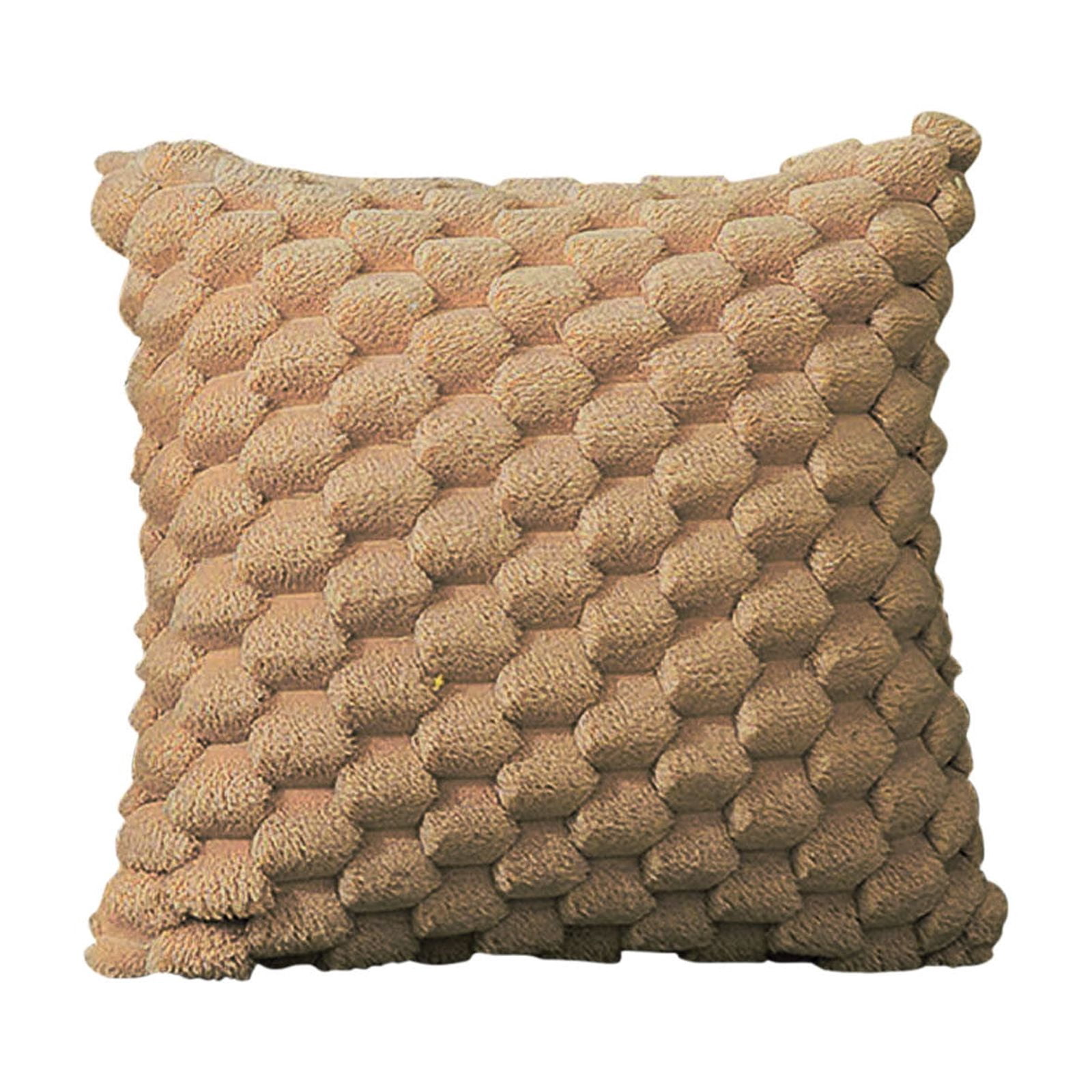 Bdday Fall Pillow Covers Weaving Snowflake Velvet Solid Color Pillow Office Sofa Lumbar Support Pillow Bedside Support Pillowcase Cushion Summer Pillow Covers