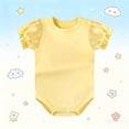 thumbnail image 2 of Baby Girl Summer Dress Short Sleeve Romper Off Shoulder 95% Polyester 5% Spandex, 2 of 7