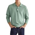 thumbnail image 1 of Innerwin Tee Lapel Neck Men T Shirts Work Solid Color Athletic Polo Shirt Green XL, 1 of 6