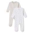 thumbnail image 1 of George Infants' Unisex Layette 100% Cotton 2-Pack Sleeper., 1 of 2