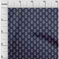 thumbnail image 2 of oneOone Polyester Spandex Tissu Bleu Floral Tissu pour Robe Tissu Imprimé Tissu au Mètre 56 Pouces de Large, 2 of 4