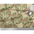 thumbnail image 2 of Soimoi Tissu Popeline de Coton Feuilles & Fruits Tissu Imprimé 1 Yard 56 Inch Wide, 2 of 3