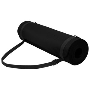 Fitvids 1/2-Inch Mat d'exercice de haute densité épais avec une sangle de transport, Midnight