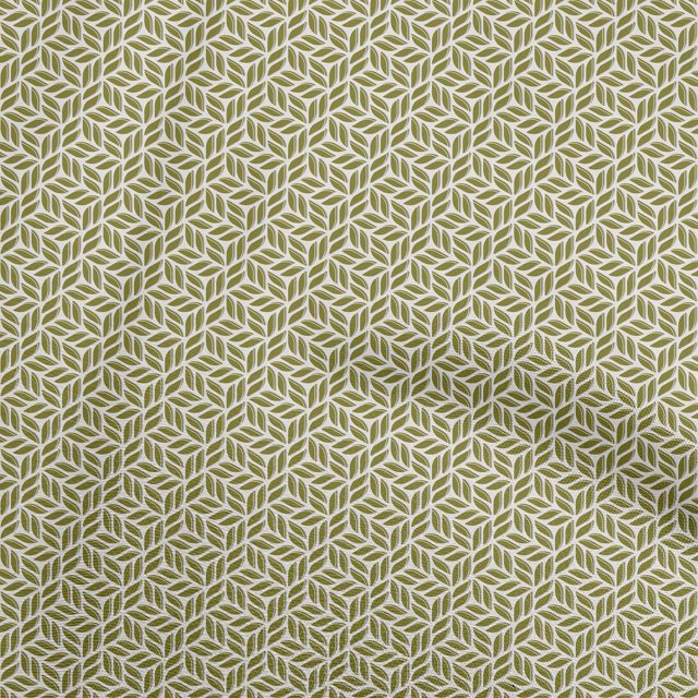 oneOone Velvet Olive Green Fabric Asian Block Sewing Material Print Fabric By The Yard 58 Inch Wide