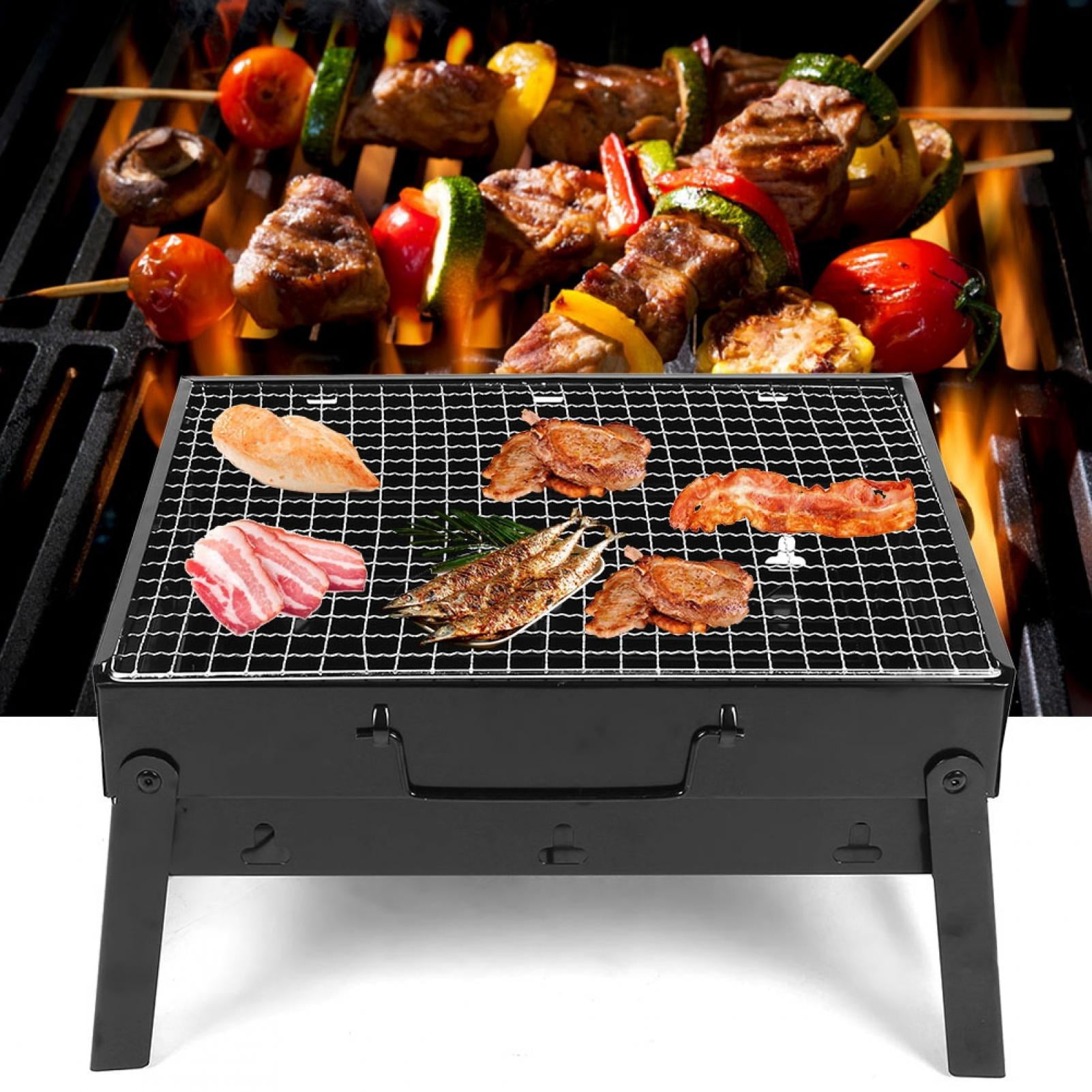 BBQ Grill,Portable Stainless Steel Folding Barbecue Grill Stainless Steel Barbecue Grill Tried and Trusted