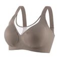 thumbnail image 1 of LOVZFMLL Soutien-Gorge pour Femmes Mode Femmes Couleur Unie Transparent Sans Armatures Bonnets Fixes Rassemblement Soutien-Gorge Quotidien Café 2TG, 1 of 4