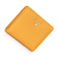 thumbnail image 1 of mmirethe Women Short Mini Wallet Chic Deer Button Purse Solid Color Soft Leather Handbag Cash Photo Card Holder Large Capacity Yellow, 1 of 6