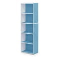 thumbnail image 1 of Furinno 11055WH-LBL 5-Tier Reversible Open Shelf Bookcase, White & Light Blue, 1 of 7