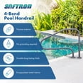 thumbnail image 2 of Saftron 48"x32" 4 Bend InGround Pool Return to Deck Rail, Graphite Gray, 2 of 9