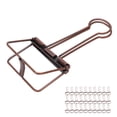thumbnail image 1 of Wire Binder Clips, 2 Inch Multi Purpose Sturdy Metal Paper Clamps 30Pcs  For Tickets Black,Bronze,Purple Bronze, 1 of 8