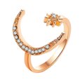 thumbnail image 1 of TopLLC Rings for Women Mode Étoile et Étoile Doigt Ouvert Cadeaux Jewelry, 1 of 1
