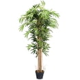 thumbnail image 1 of Costway 5' Artificial Bamboo Silk Tree Green Indoor-Outdoor Home Decor Planter, 1 of 10