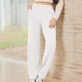 thumbnail image 3 of Womens Sweat Pants, Fashion Casual Solid Color Waist Sweatpants with Side Pockets, 3 of 5