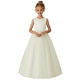 thumbnail image 1 of Wo-Fusoul Robe d'Anniversaire pour Filles, Robe de Princesse d'Été Sans Manches à Col Rond en Tulle et Maille, Robe de Fête pour Enfants de 1 à 15 Ans, 1 of 5