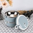 thumbnail image 3 of Jadeshay Thermal Lunch Box - Portable Stainless Steel Blue Thermos Insulated Rice Noddles Lunch Box Food Container,0.7L/Layer(2 Layer), 3 of 7