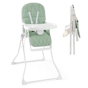 Gymax Foldable High Chair Easy Clean Compact Highchair w/ Removable Adjustable Tray Green