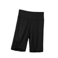 thumbnail image 1 of Timegard Womens Shorts Cotton Linen Elastic Waist Solid Color Summer Knee Length Trousers with Pockets, 1 of 3
