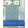 thumbnail image 4 of Unique Loom 3127837 2 ft. 2 in. x 6 ft. 5 in. Solid Shag Runner Rug, Periwinkle Blue, 4 of 5