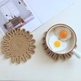 thumbnail image 1 of Nilvkv Woven Insulation Pad Kitchen Flower Shaped Placemat Handmaded Pot Mat Cup Mat Size 7X7 Inches, 1 of 6