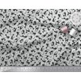 thumbnail image 2 of Soimoi Tissu Poly Georgette à Rayures et Imprimé d'Animaux Chat, Tissu au Mètre, 52 Pouces de Large, 2 of 3