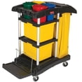 thumbnail image 2 of Rubbermaid HYGEN Microfiber High Capacity Janitor Cart with Color Coded Pails - Advanced Cleaning and Organization, 2 of 2