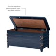 thumbnail image 3 of Linon Zana Coffre de Rangement Doublé de Cèdre avec Détail de Corde en Bois Vieilli Bleu, 3 of 20