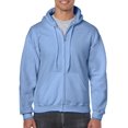 thumbnail image 1 of Gildan Men's Fleece Zip Hooded Sweatshirt Carolina Blue Small, 1 of 2