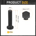 thumbnail image 2 of 2Pack M12-1.75 x 50mm Left Hand Hex Head Bolt, Black Oxide Carbon Steel Reverse Fully Threaded  Fastener Screws Bolts for Machinery, Automobiles and Construction, 2 of 6