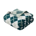 thumbnail image 2 of Mainstays Cozy Throw Green Argyle, 2 of 9
