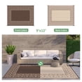 thumbnail image 2 of DEORAB 9'x12' Outdoor Rugs Waterproof Patio Reversible Plastic Carpet Camping Outside Mat,Coffee & Beige, 2 of 5