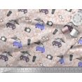 thumbnail image 3 of Soimoi Modal Satin Fabric Specs,Camera & Car Transport Print Fabric by the Yard 42 Inch Wide, 3 of 3