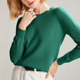 thumbnail image 3 of ManxiVoo Chandail à Capuche Tricoté à Manches Longues et Col Rond pour Femmes Automne Hiver Décontracté Taille TG Vert, 3 of 5