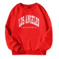 thumbnail image 1 of PMVFHDE Chandails Graphiques pour Filles Chandails Décontractés à Col Rond pour Filles Manches Longues Mignon Chandail Ample Léger Hauts Rouge, 7-8 Ans, 1 of 8