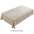 thumbnail image 3 of yulier Boho Tablecloth Farmhouse Rustic Tablecloth with Tassels, Soft Fabric Rectangular Table Cloths, Dining Table Cover Kitchen Table Decor, 35"x59", Coffee, 3 of 6