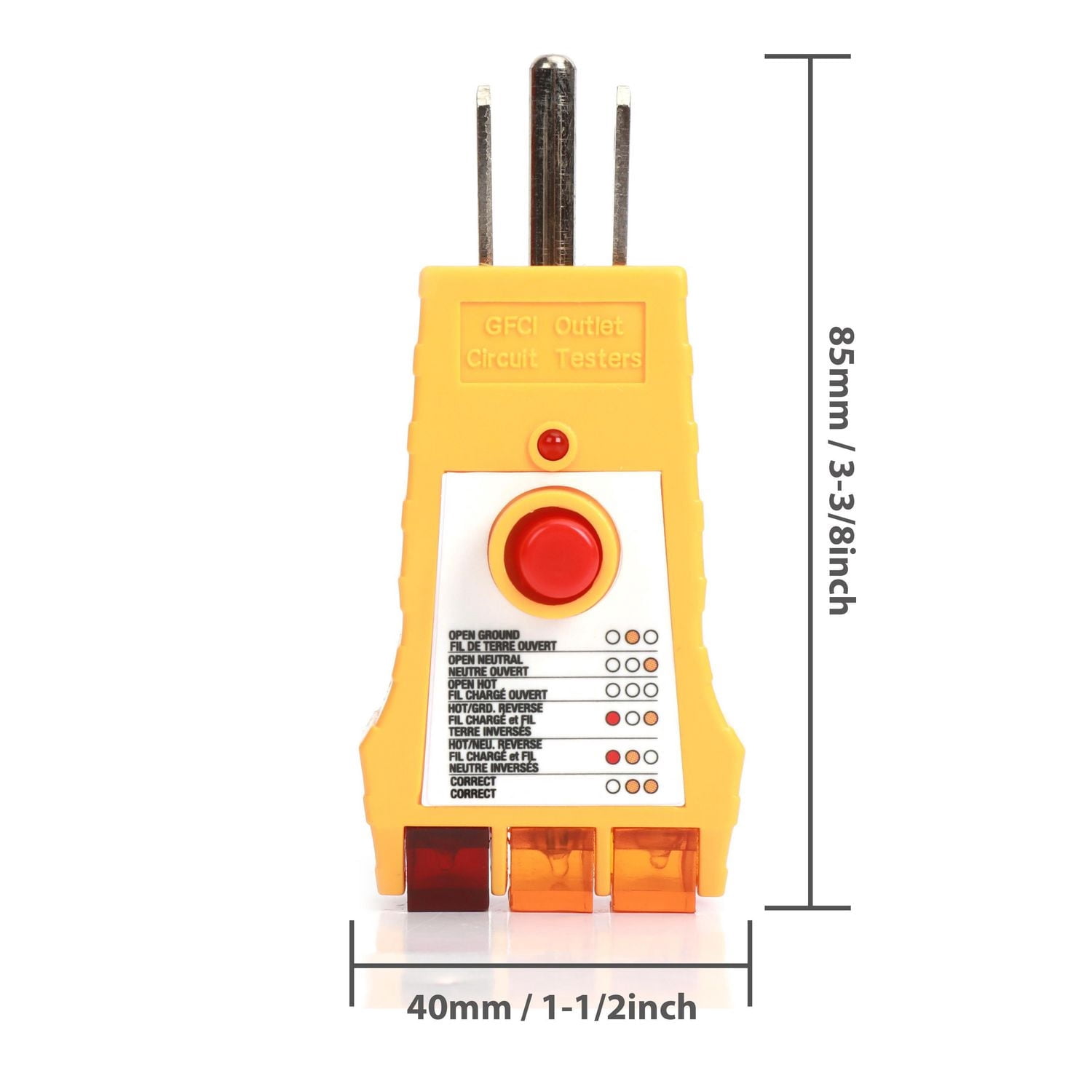 Testeur de Circuit de sortie WorkPro GFCI, prises 110-125V AC
