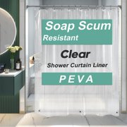 ORUYROP Clear Shower Curtain Liner, 72x72 Plastic Shower Liner, Waterproof PEVA Shower Curtain Liner, Cute Lightweight Shower Curtains for Bathroom with Magnets and 12 Rustproof Metal Grommet