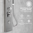 thumbnail image 3 of Eastvita Senfot 5-in - 1 LED Rainfall Stainless Steel Wall - Mounted Shower Panel Tower System with 3-Function Handheld Shower 2 Body Spray Temperature Display Steel Brushed, 3 of 6