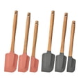 thumbnail image 3 of Bakeware Round Wood Handle Silicone Spatula Household Mixing Scraper Kitchen Baking Cake Scraper for Effortless Cooking and Baking, 3 of 3