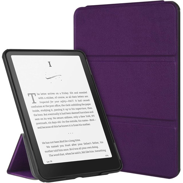 YSTIANN Case for 12th Generation, Trifold Stand Cover with Auto Wake/Sleep for 7" Paperwhite 2024 & Colorsoft Edition - Ultra Lightweight Reading Protection, Purple WJ85-4614