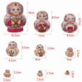thumbnail image 3 of Russian Hand Painted Doll Fuchsia Matryoshka Nesting Dolls 10pcs, 3 of 8