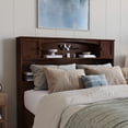 thumbnail image 1 of AFI Newport Full Wood Bookcase Headboard in Walnut, 1 of 8