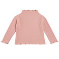 thumbnail image 1 of Hauts pour Enfants Couleur Unie Col Montant Manches Longues Pull Blouse, 1 of 5