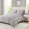 thumbnail image 1 of Mainstays – Ensemble de literie tout-en-un réversible avec couette et draps, 7 pièces, double (Full), floral multicolore sur fond blanc, 1 of 8