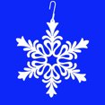 thumbnail image 3 of Village Wrought Iron HOS-351W Snowflake Floral Design - Decorative Hanging Silhouette, White, 3 of 3