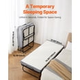 thumbnail image 2 of VEVOR Lit Escamotable Lit Pliant avec Matelas en Mousse de 5 Pouces pour Adultes et Invités, 2 of 9