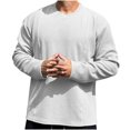thumbnail image 2 of RXIRUCGD Haut/chemise à Manches Longues Respirant pour Homme, Mode Sport Décontractée Extérieur, Col Ras du Cou, Blanc, Taille : TG, 2 of 7